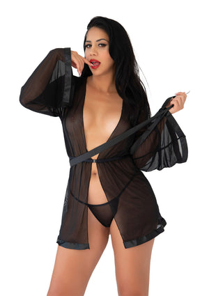 Ensemble kimono voile et string