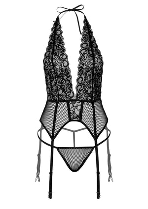 Ensemble guêpière-cami et string