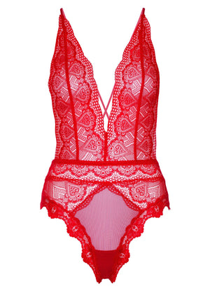 Teddy en dentelle décolleté plongeant