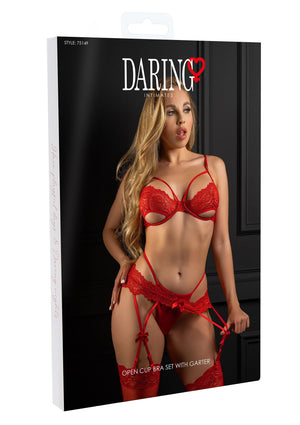 Ensemble soutien-gorge non doublé avec jarretelles