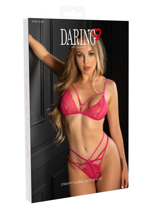 Ensemble soutien-gorge en dentelle à lanières