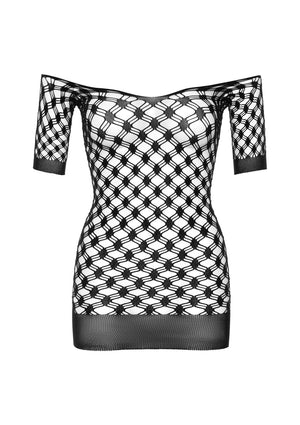 Robe courte deluxe en résille grand maillage