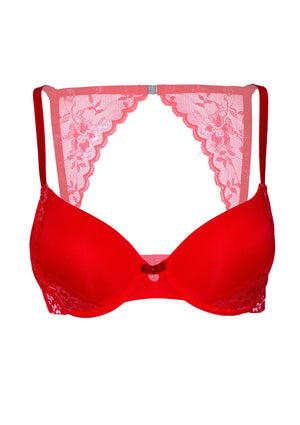 Soutien-gorge push-up dos nageur en dentelle