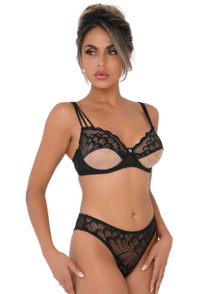 Soutien-gorge non doublé avec fausse ligne sous-poitrine