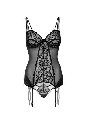 Corset cami en dentelle avec string