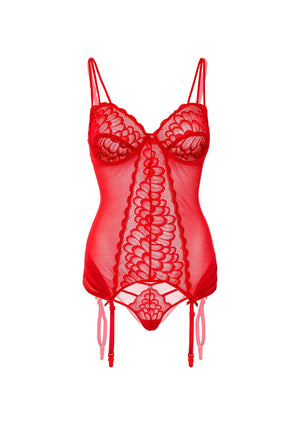 Corset cami en dentelle avec string