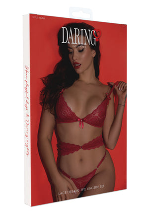 Ensemble lingerie 3 pièces Rêve de dentelle