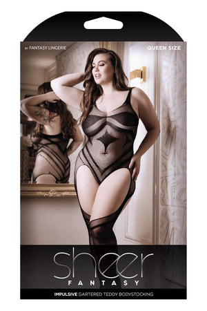 IMPULSIVE CROTCHLESS TEDDY BODYSTOCKING BLACK, QS