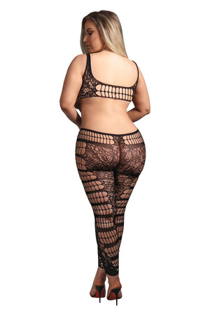 CHASE THE FEELING BODYSTOCKING WITH CUT-OUT BODICE BLACK, QS