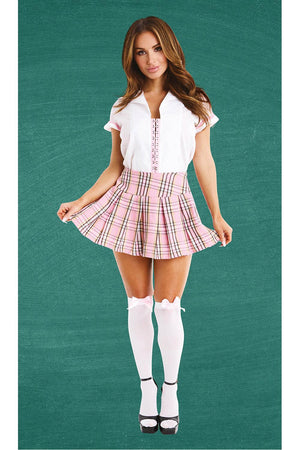 TEACHERS PET 3 PCS PINK PRIVATE SCHOOLGIRL COSTUME