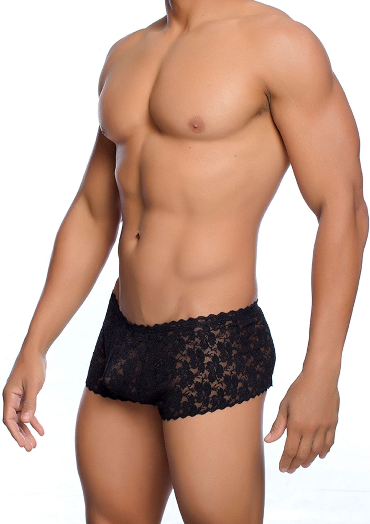 Shorty en dentelle rose