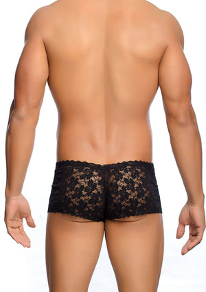 Shorty en dentelle rose