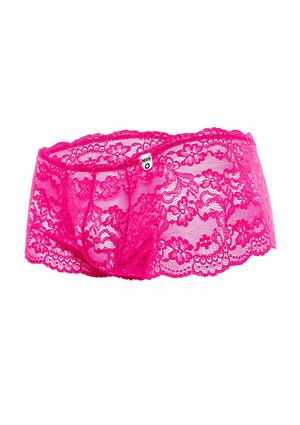 Shorty en dentelle rose
