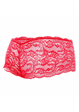 Shorty en dentelle rose