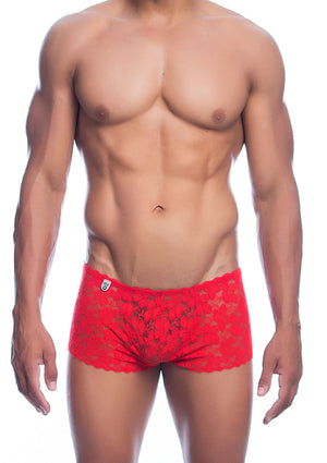 Shorty en dentelle rose