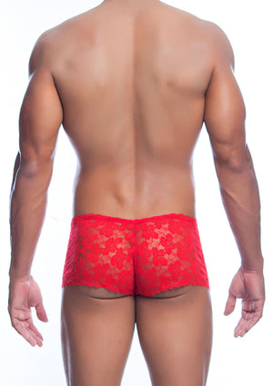 Shorty en dentelle rose