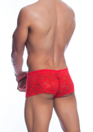 Shorty en dentelle rose