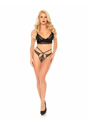 Bralette cœur et string