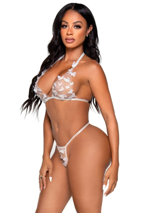 Soutien-gorge transparent et string