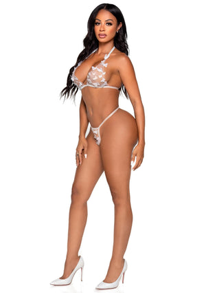 Soutien-gorge transparent et string