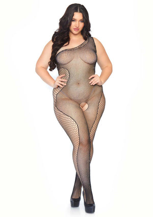 Bodystocking grande taille avec détails résille
