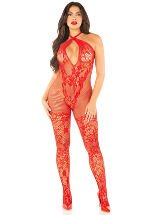Bodystocking à licou croisé