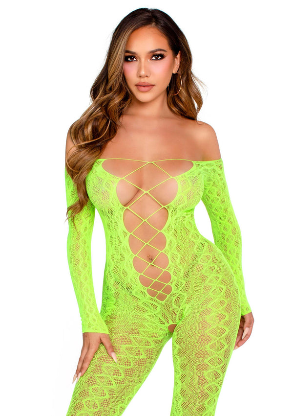Bodystocking ouvert sans pieds