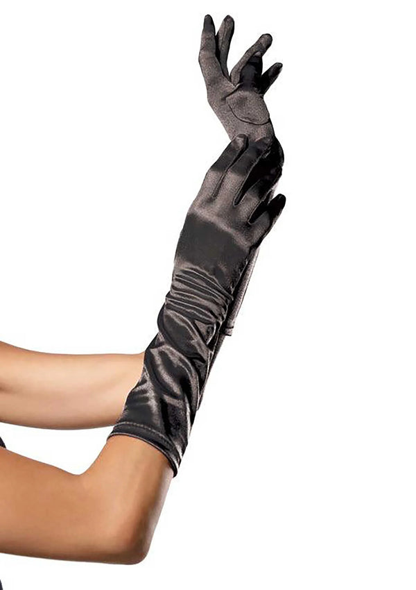 Gants en satin longueur coude