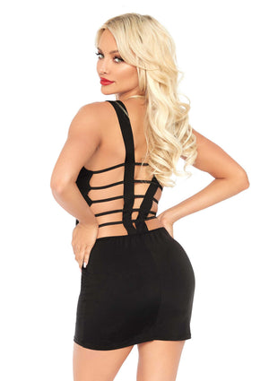 Robe courte col en V profond