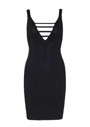 Robe courte col en V profond