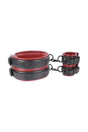 SPORTSHEETS SAFFRON THIGH AND WRIST CUF SET BLACK