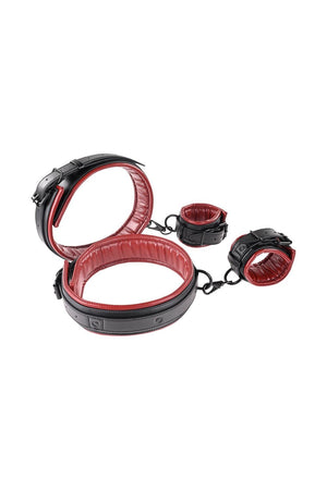 SPORTSHEETS SAFFRON THIGH AND WRIST CUF SET BLACK
