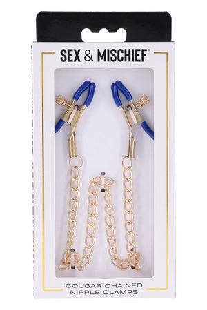 SPORTSHEETS COUGAR CHAINED NIPPLE CLAMPS
