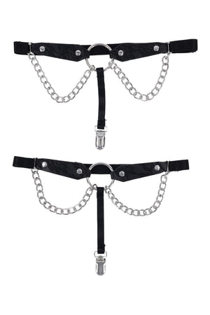 SPORTSHEETS SEX AND MISCHIEF CHAIN LACE GARTERS