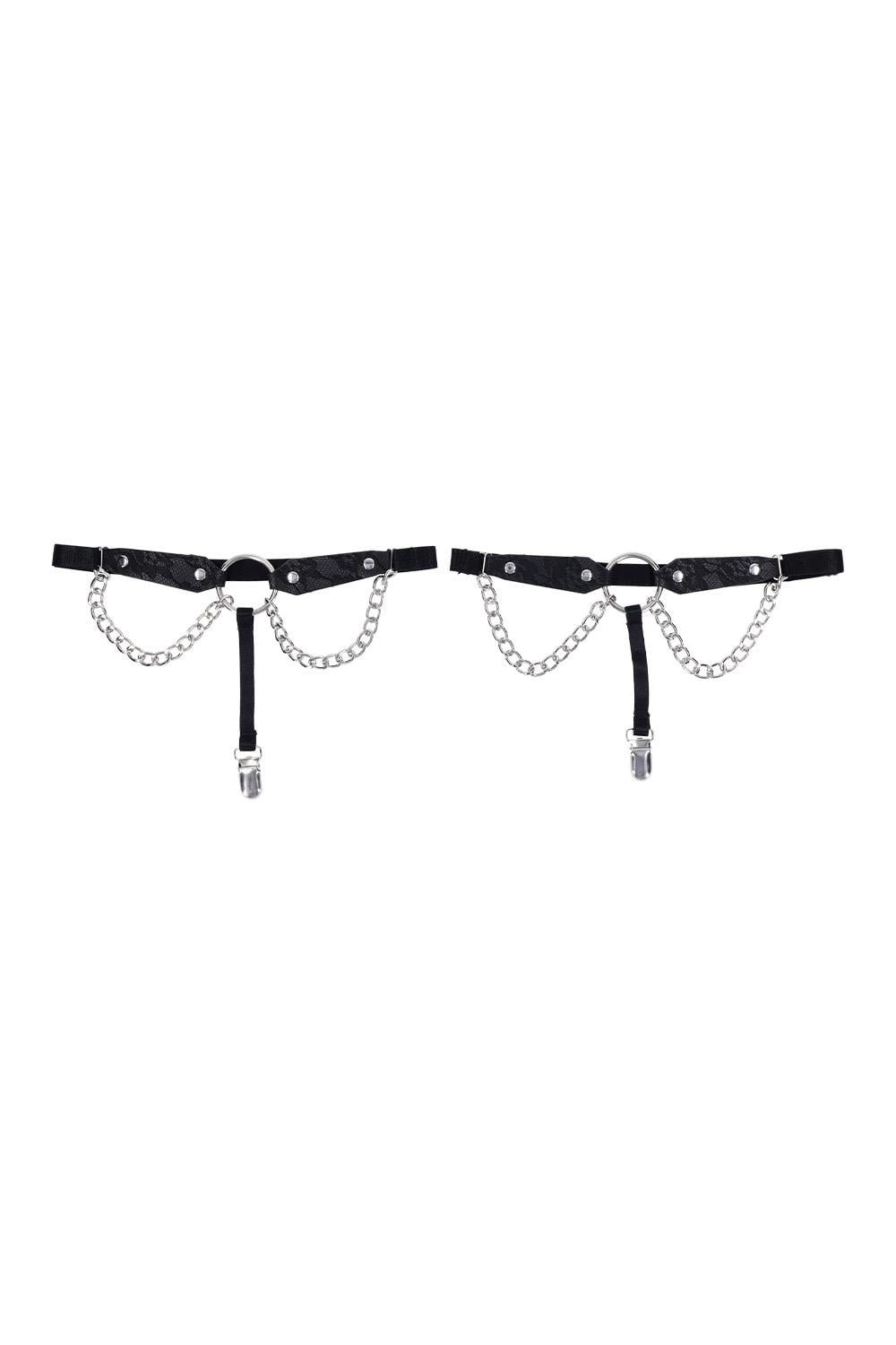SPORTSHEETS SEX AND MISCHIEF CHAIN LACE GARTERS