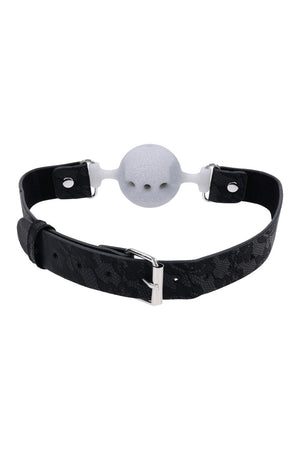 SPORTSHEETS SEX AND MISCHIEF LACE SILICONE BREATHABLE BALL GAG