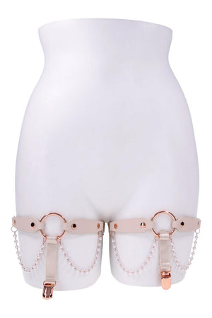 PEACHES 'N CREAME PEARL GARTERS