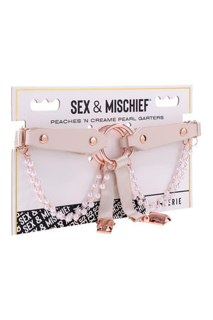 PEACHES 'N CREAME PEARL GARTERS