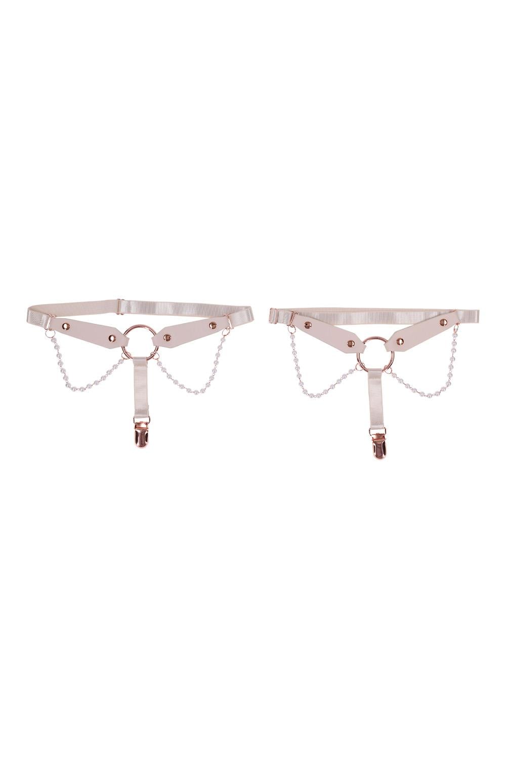 PEACHES 'N CREAME PEARL GARTERS