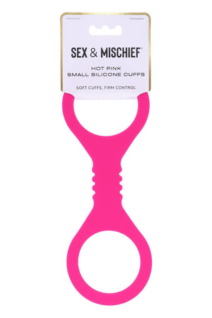SPORTSHEETS SMALL HOT PINK SILICONE CUFFS