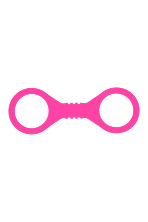 SPORTSHEETS SMALL HOT PINK SILICONE CUFFS