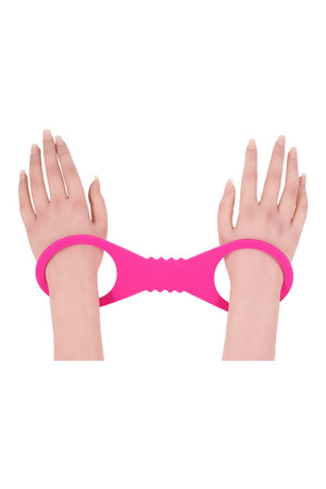 SPORTSHEETS LARGE HOT PINK SILICONE CUFFS