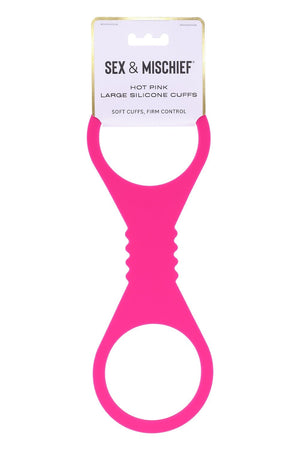 SPORTSHEETS LARGE HOT PINK SILICONE CUFFS