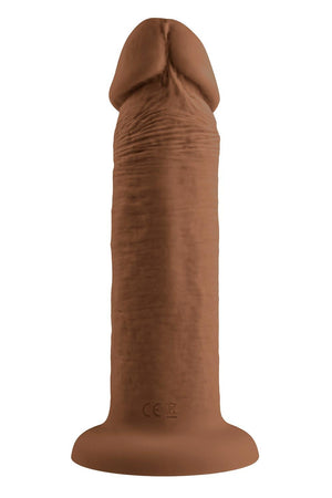 EVOLVED 6 INCH VIBRATING DONG DARK FLESH
