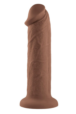 EVOLVED 7 INCH GIRTHY VIBRATING DONG DARK FLESH