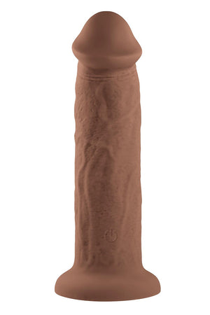EVOLVED 7 INCH GIRTHY VIBRATING DONG DARK FLESH