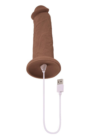 EVOLVED 7 INCH GIRTHY VIBRATING DONG DARK FLESH