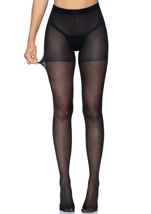 Collant voile ouvert à l'entrejambe et aux fesses