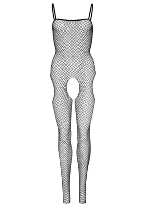 Bodystocking résille sans couture avec jarretelles