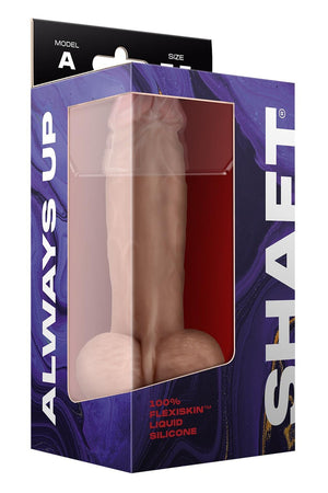 SHAFT MODEL A 7.5 INCH LIQUID SILICONE DONG WITH BALLS PINE